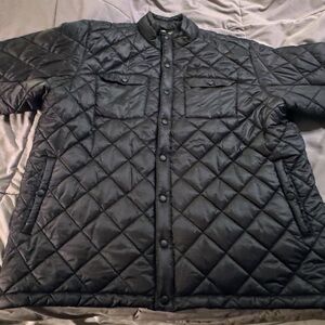 Men's Quilted Black Puffer Jacket